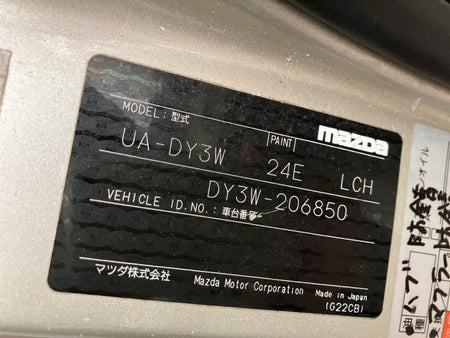 [CHOOSE PARTS] MAZDA DEMIO DY3W 2003 ZJ-VE FF AT 2WD #0002002661638