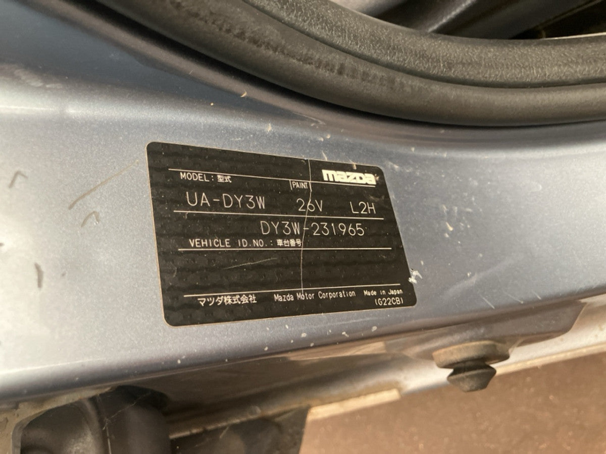 [CHOOSE PARTS] MAZDA DEMIO DY3W 2003 ZJ-VE FF AT 2WD #0002002682496